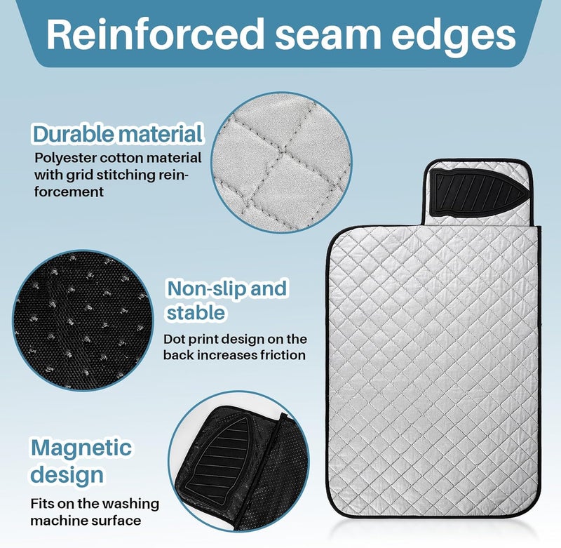 Rainflow Magnetic Ironing Mat - Portable Ironing Board for Table Top, Home, Laundry, Travel, Office, RV - Image 3